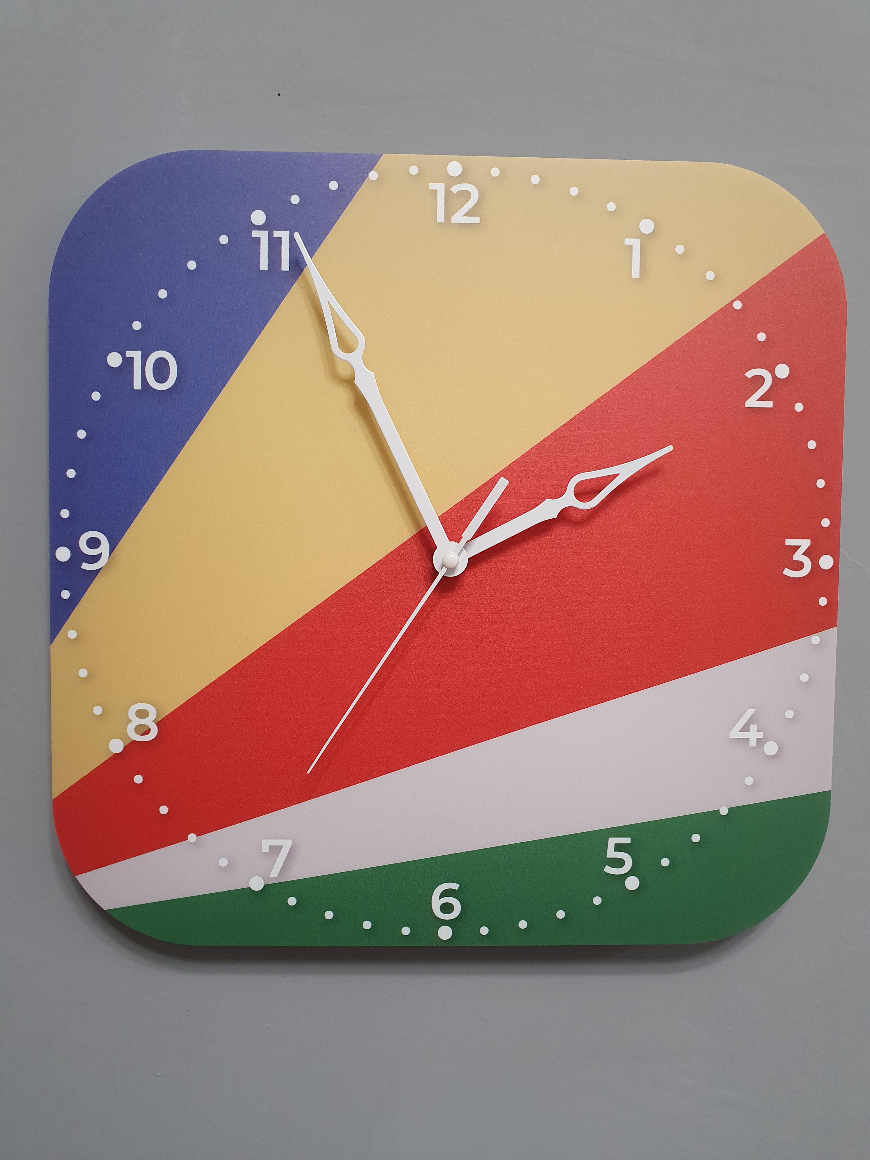 Часы настенные флаг Сейшельских Островов (3802)