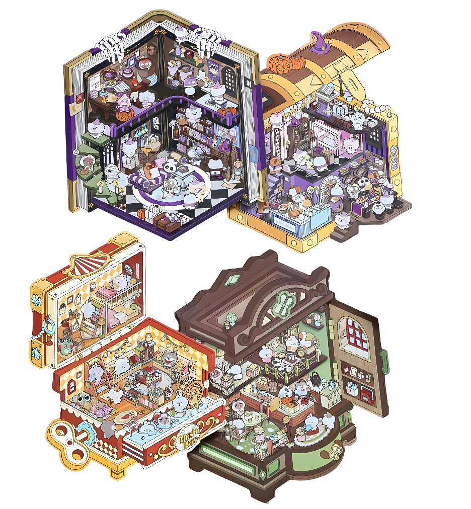 Набір 3D наклейок 4в1 румбокс різні кольори багаторазові (25-83)