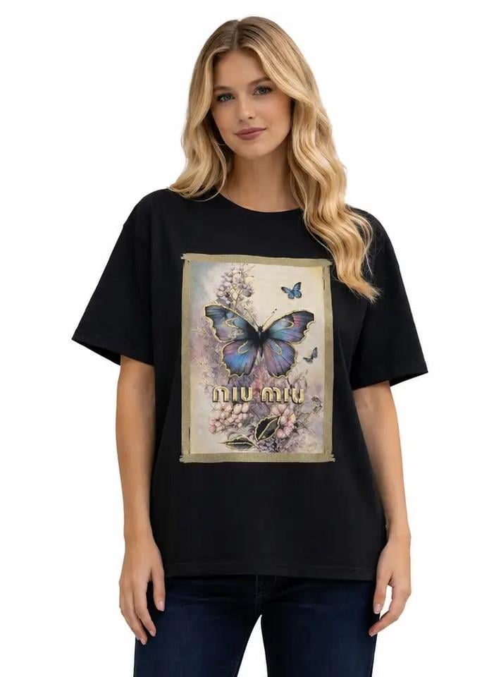 Футболка женская Miu Miu Butterfly MM-11100-OVRBL XL