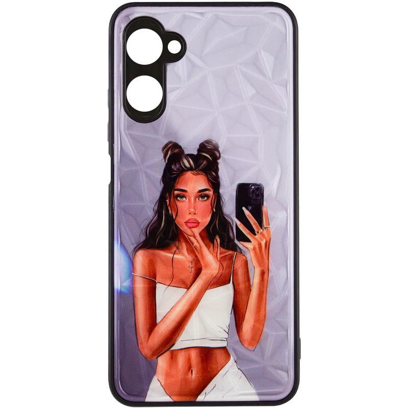 Противоударный TPU+PC чехол Prisma Ladies для Realme 10 4G Black in White