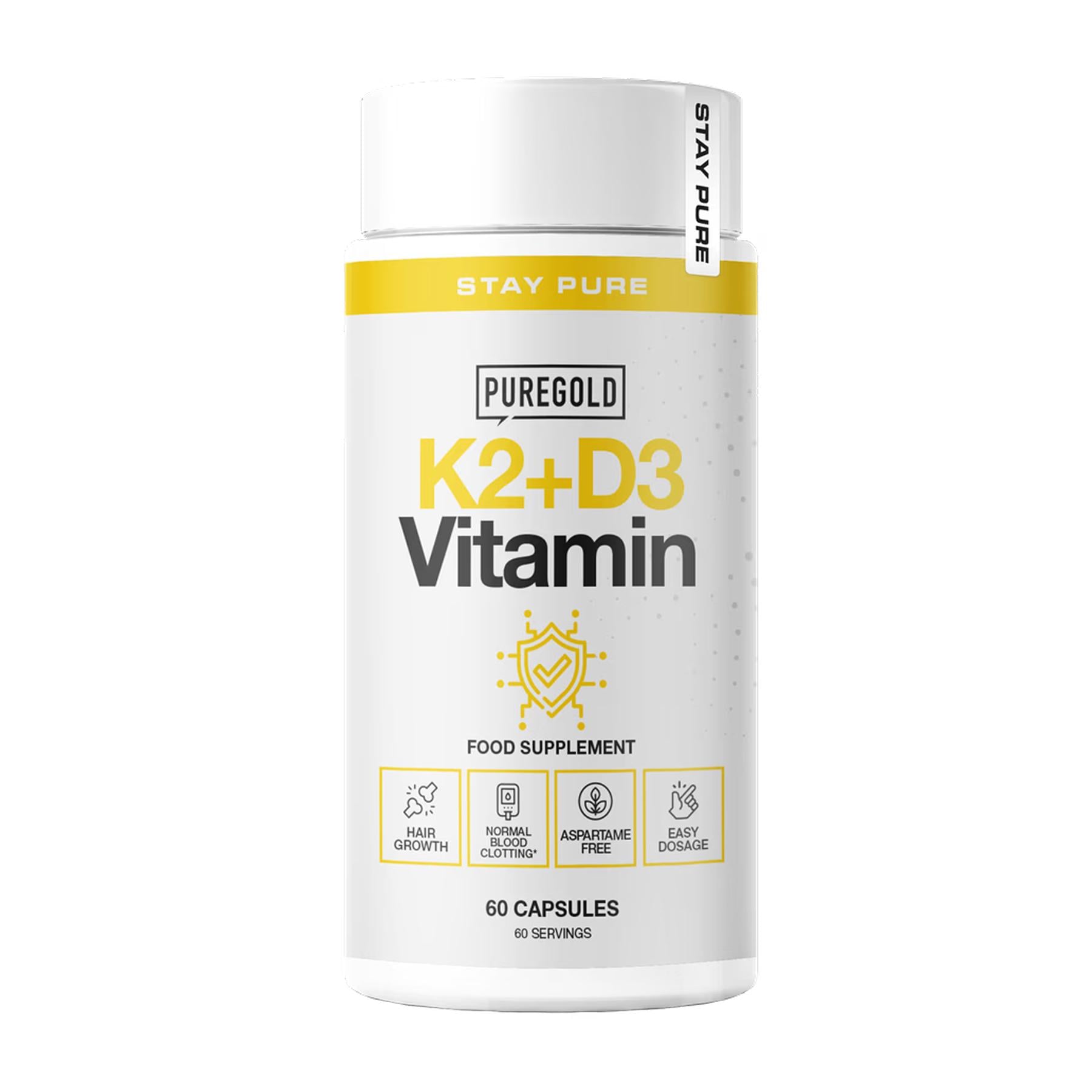 Витамины К2 и Д3 Pure Gold Protein K2+D3 Vitamin 60 капс. Витамины К2 и Д3 Pure Gold Protein K2+D3 Vitamin 60 капс.