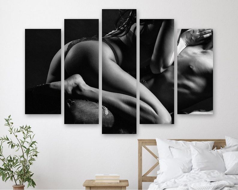 Модульная картина на холсте из пяти частей KIL Art Откровенность тел 137x85 см (M51_L_55)