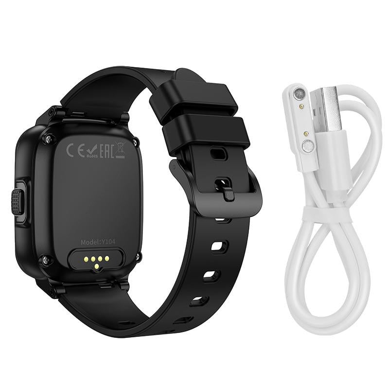 Смарт-годинник дитячий Hoco Y104 4G Black (25816407) - фото 2