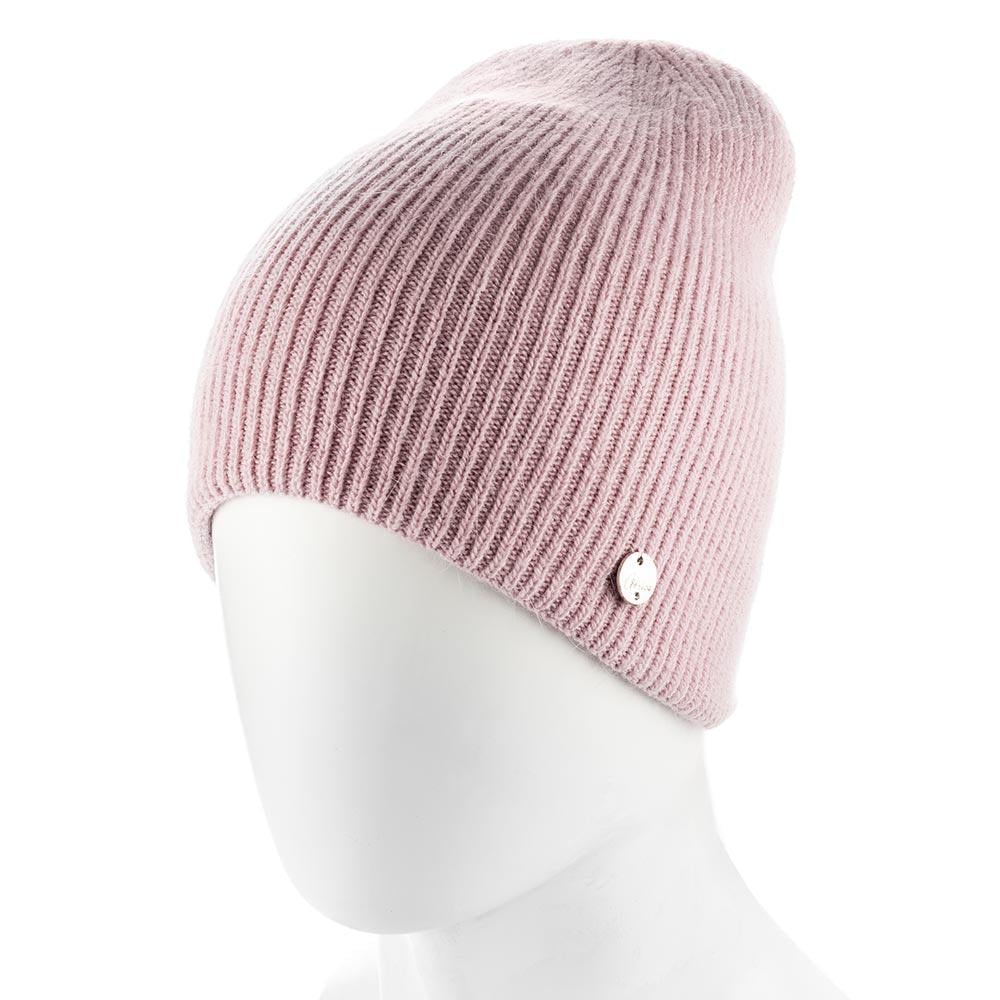 Шапка женская Atrics WH862 зимняя двойная Пудровый