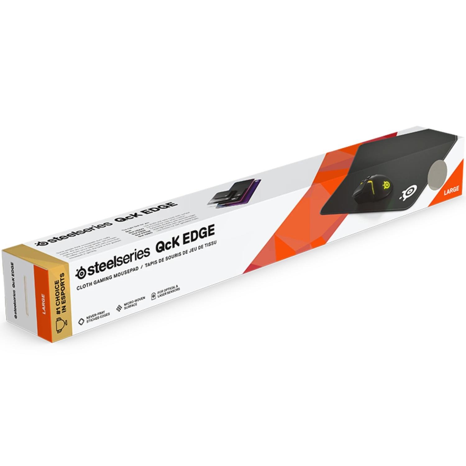 Ігрова поверхня килимок для мишки SteelSeries QcK Edge Large 450x400 мм Black (63823) - фото 3