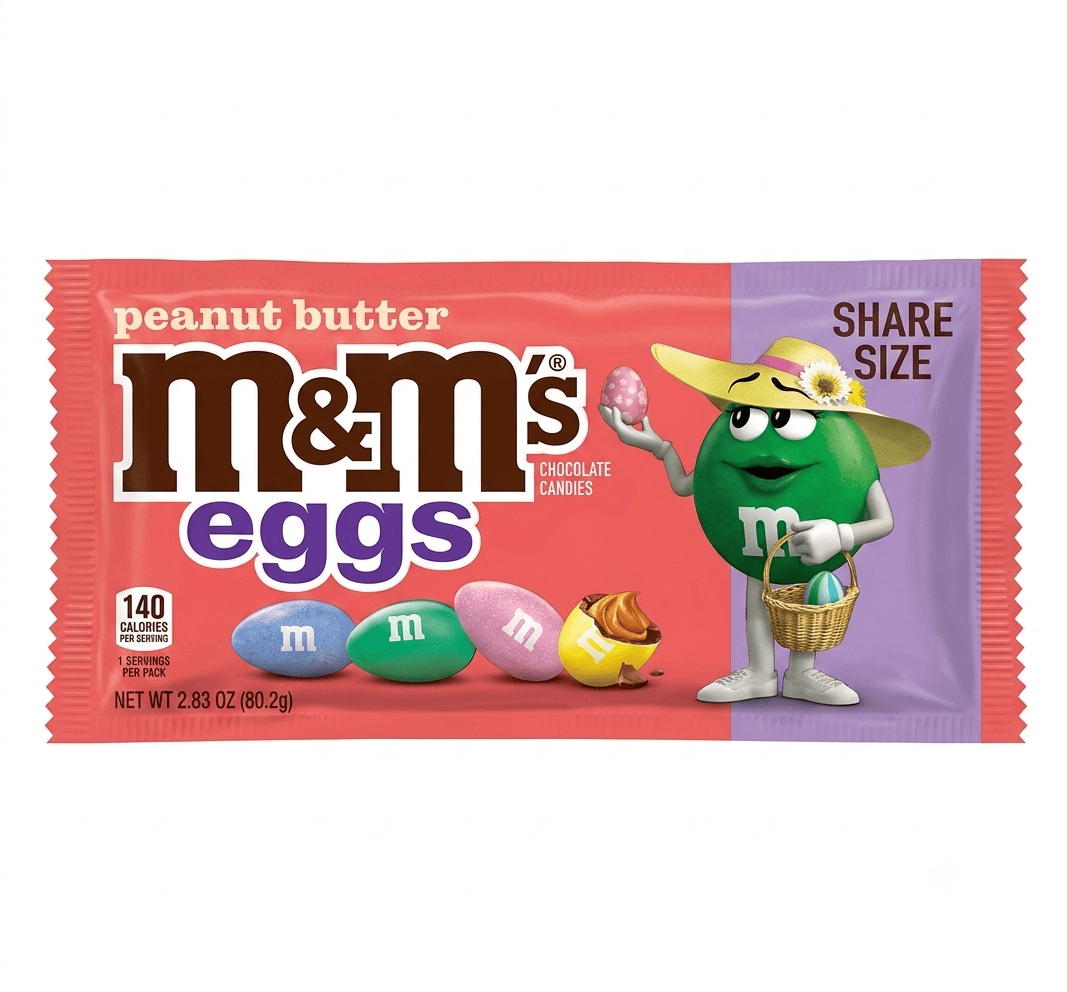 Драже M&M's Peanut Butter Eggs Chocolate Easter Candy 80,2 г (3132435996)