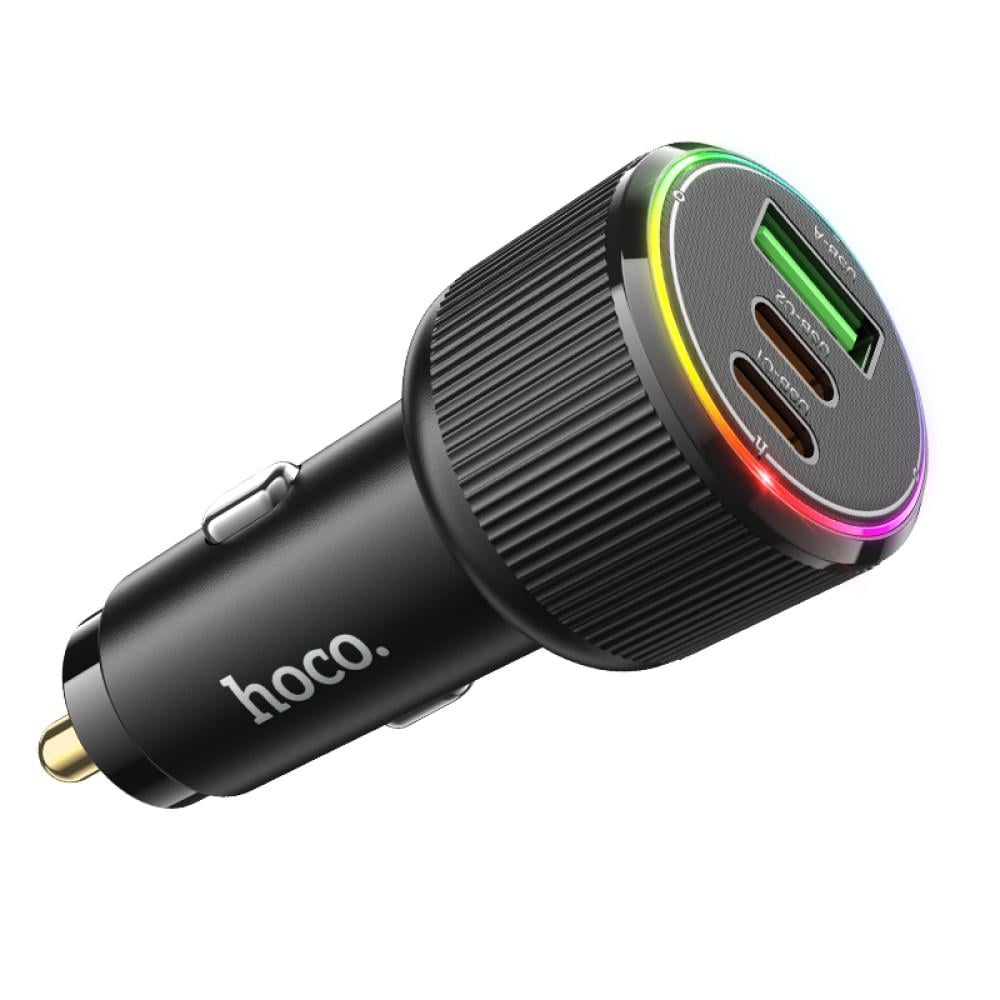 Зарядное автомобильное устройство Hoco Avant-garde с быстрой зарядкой 75W Черный (NZ17)