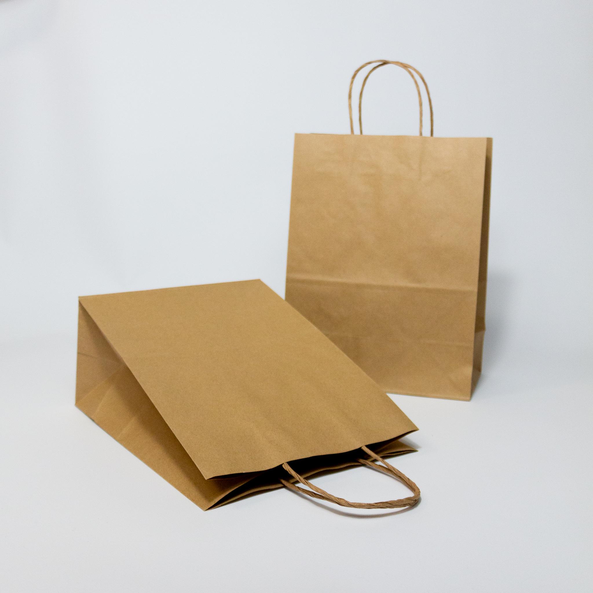 Пакет бумажный крафт с витыми ручками 220х120х290 мм 50 шт.