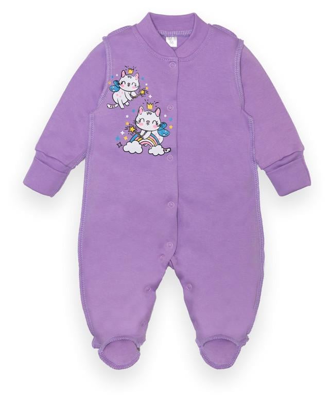 Комбинезон детский хлопковый для девочки Gabbi KB-22-2-2 56 см Сиреневый (13283) Комбинезон детский хлопковый для девочки Gabbi KB-22-2-2 56 см Сиреневый (13283)