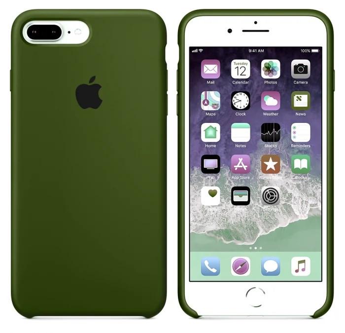 Чохол-накладка Apple Silicone Case for iPhone 7/8 Plus, Dark Green (HC) (A)