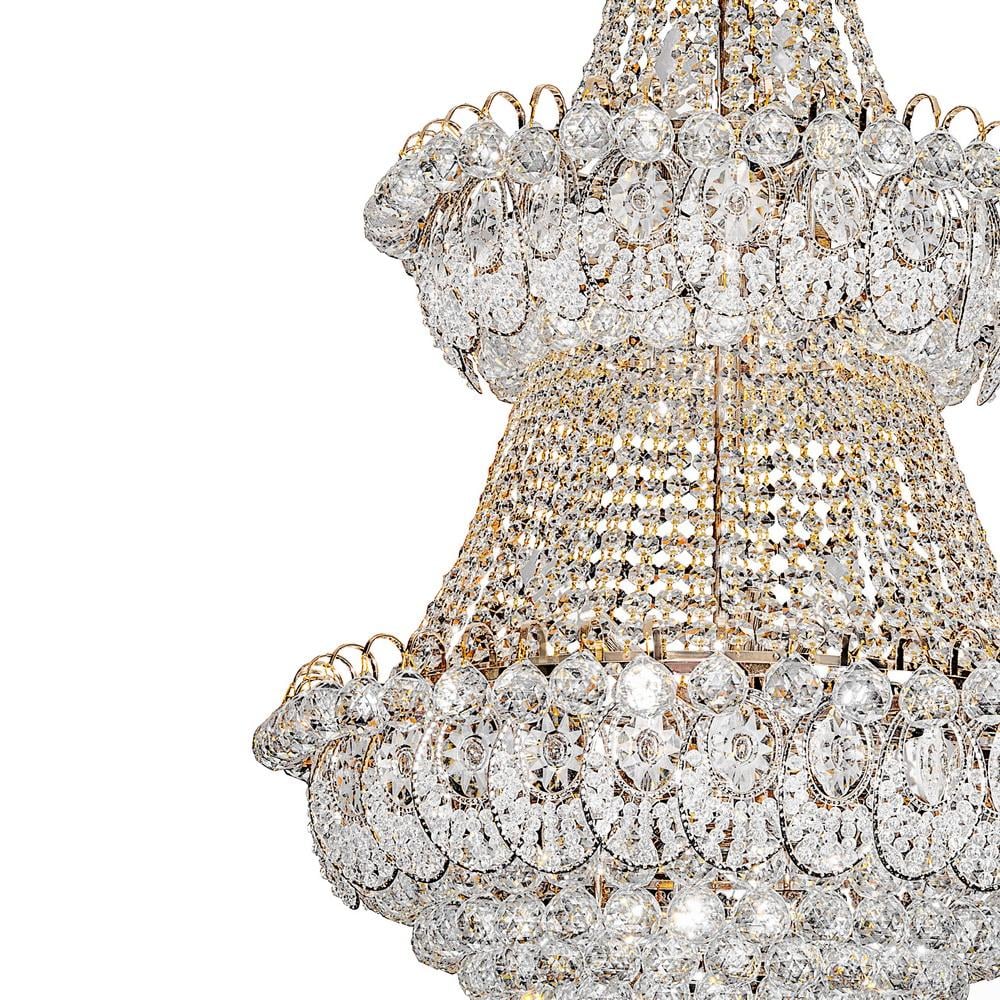 Люстра подвесная Brille BCL-693S/24 E14 SGD хрустальная для холла - фото 2 Люстра подвесная Brille BCL-693S/24 E14 SGD хрустальная для холла - фото 2