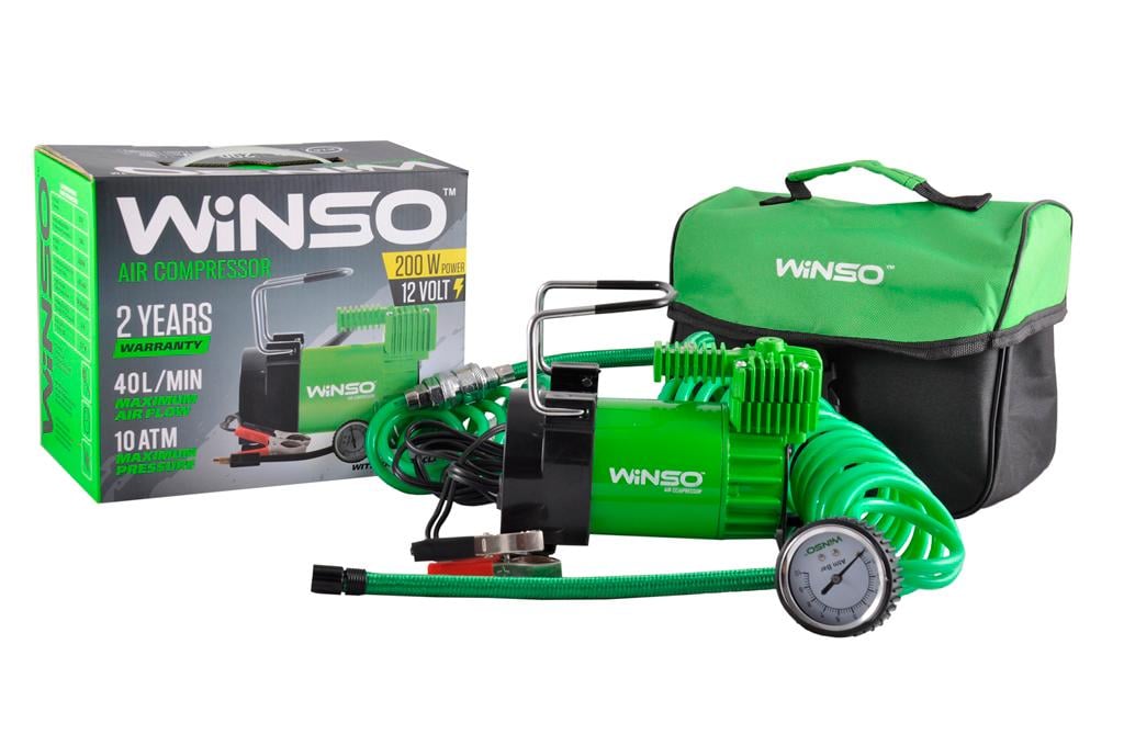 Компресор автомобільний WINSO 10 Атм 200 Вт 126000 (106480)