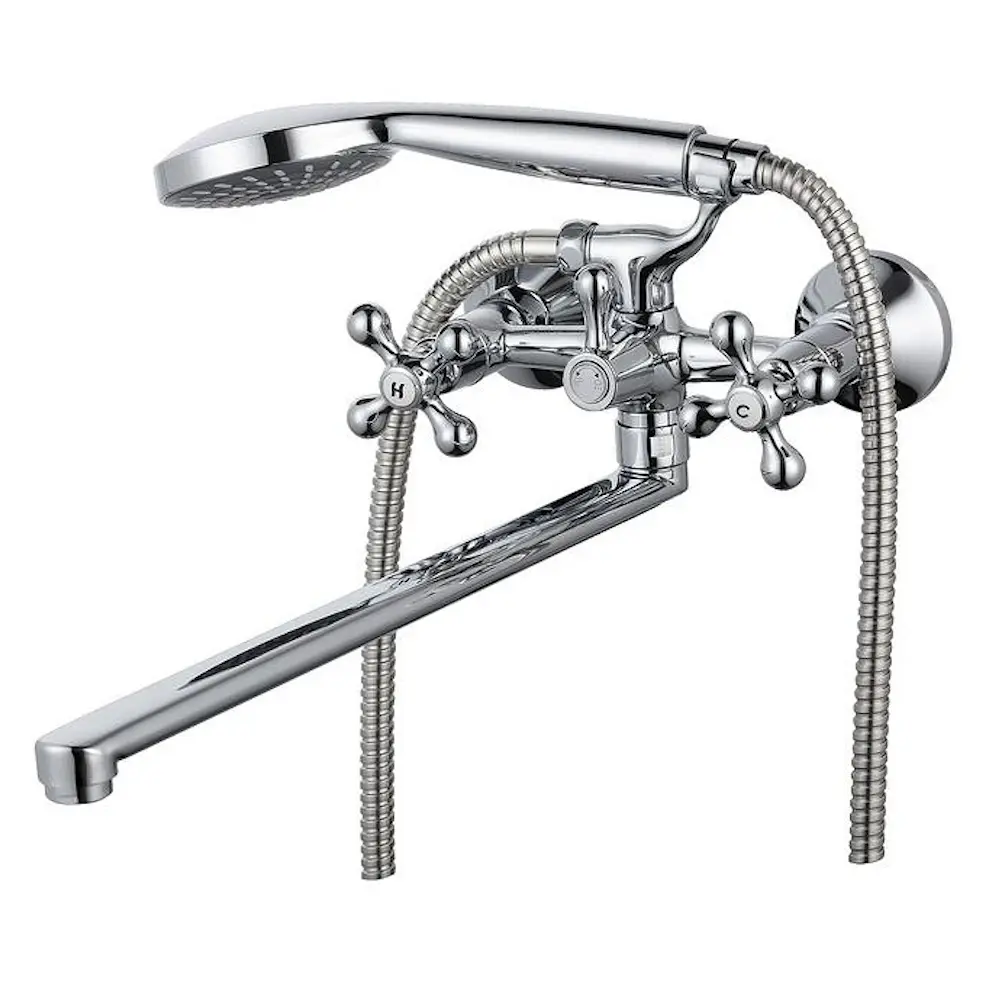 Смеситель для ванны Aqua Rodos Ideal 91701 двухвентильный Хром (АР000040418)