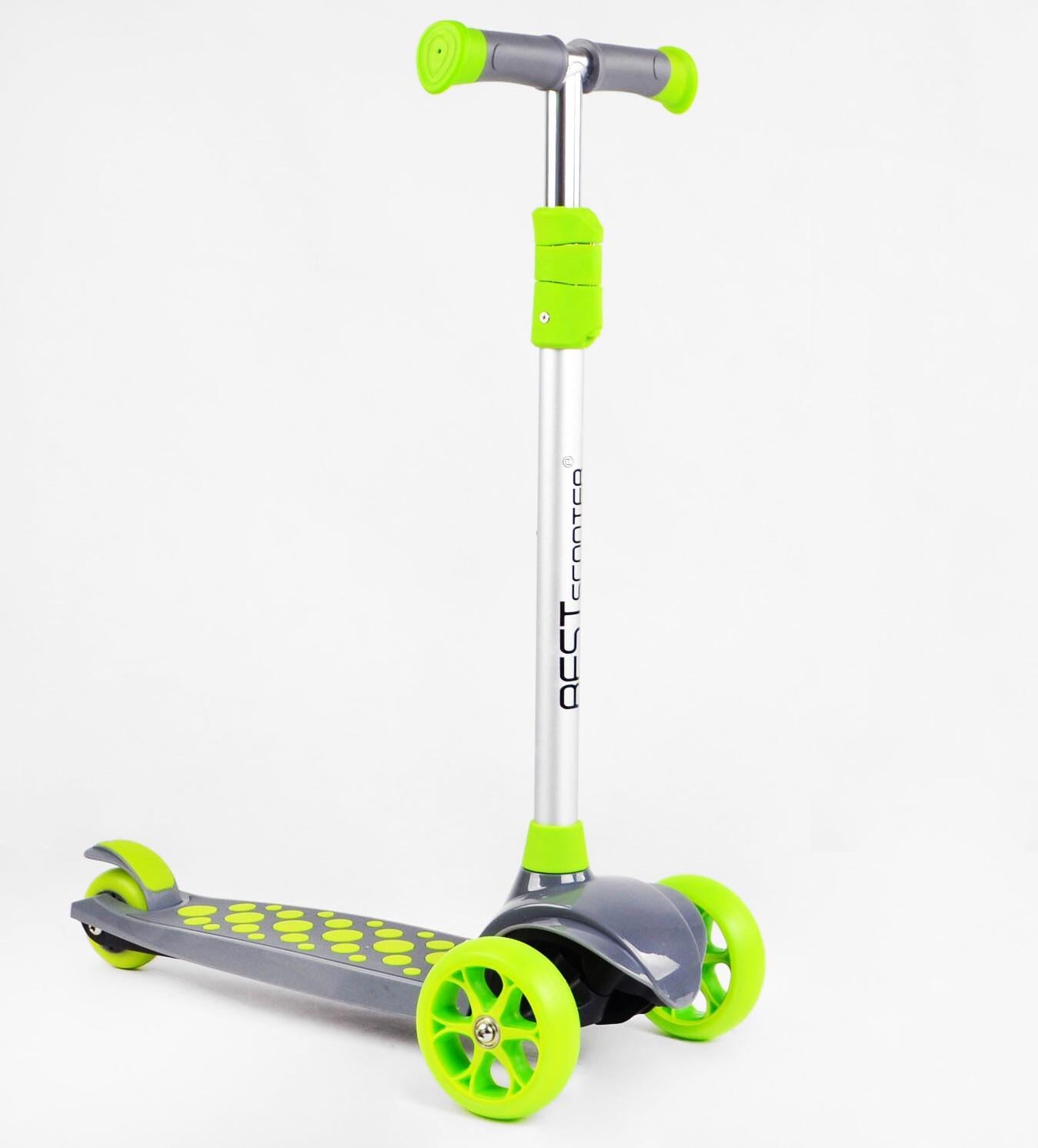 Самокат трехколесный Maxi съемный руль Green/Grey (114441)