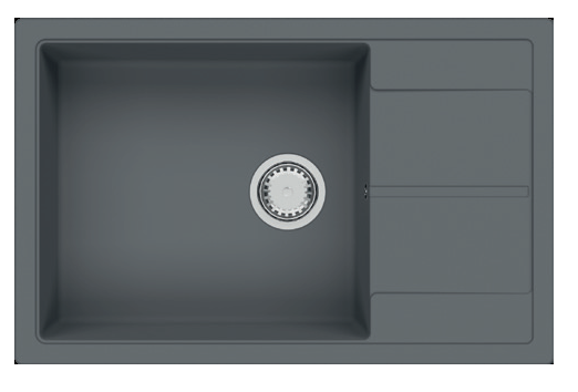 Гранитная мойка Fabiano Cubix 78x50 см XL Titanium (8221.201.0976)