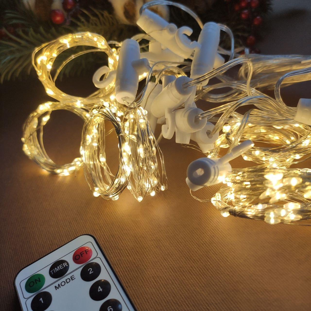 Гирлянда проволочная с пультом на USB 3х3 м (2032879083)