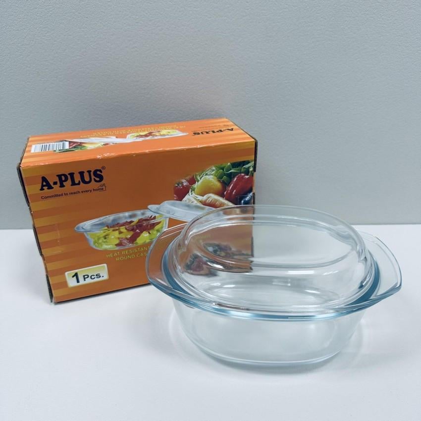 Каструля скляна A-Plus 4008 овальна зі скляною кришкою 1 л (2541485395) - фото 2