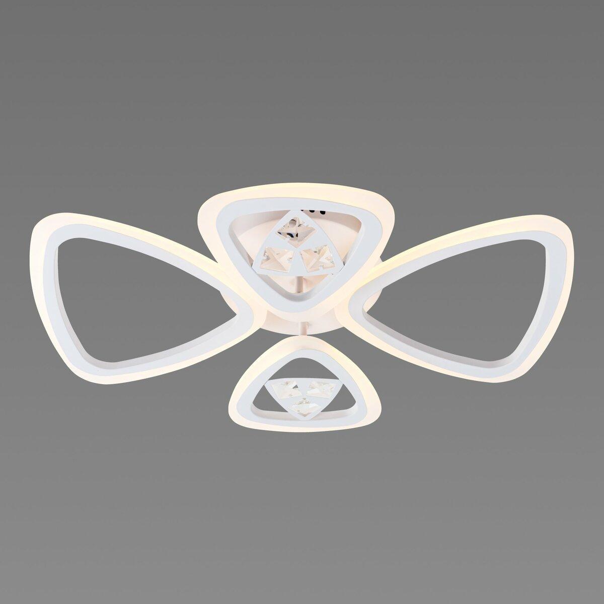 Люстра светодиодная Sirius с акриловыми плафонами 70W 3000-6500К Белый (6162-4 WT 70W)