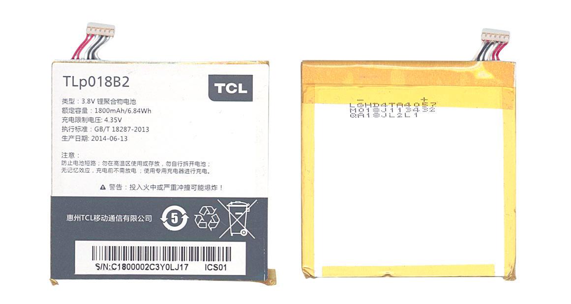 Аккумулятор для смартфона Alcatel TLp018B2 One Touch Idol 6030 3,8V 1800 mAh 6,84 Wh White