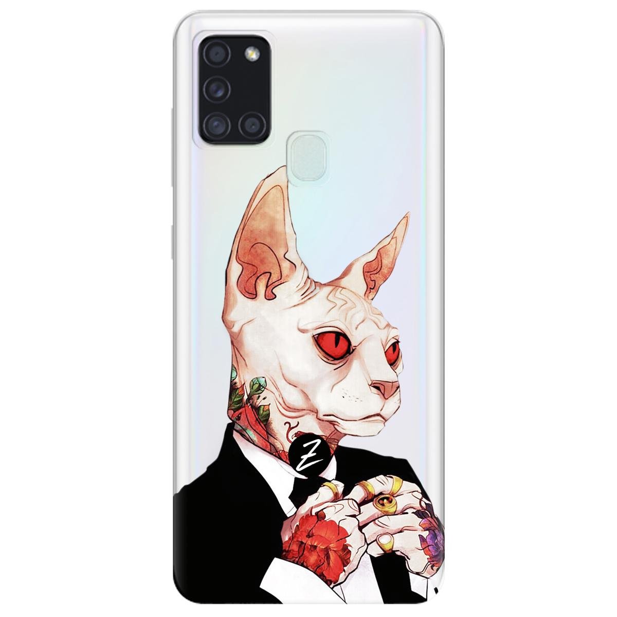 Силиконовый чехол Zorrov для Samsung Galaxy A21s - Mister cat (14100040103087663)