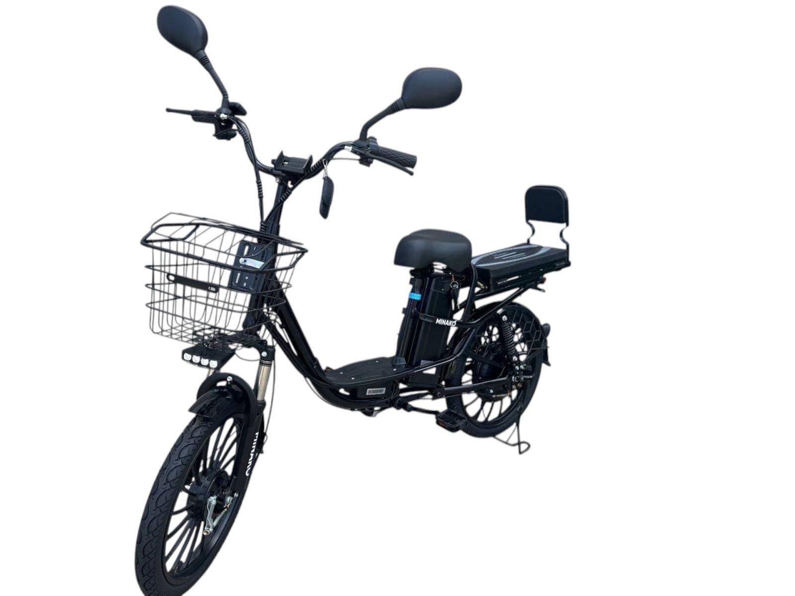 Электровелосипед Minako PRO 20" 800W 48V 18Ah и PAS-система с сиденьем/багажником Черный