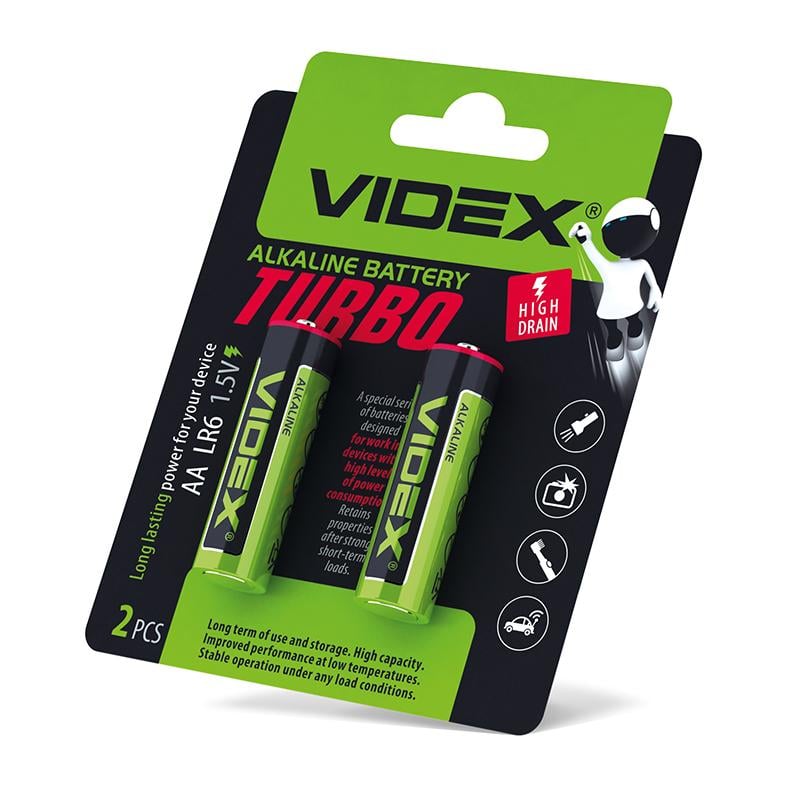 Батарейка Videx LR6/AA Turbo щелочная (13568875)