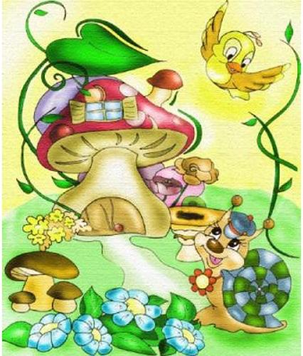 Картина раскраска по холсту Идейка Волшебный дом 25х30 см (7111/2)