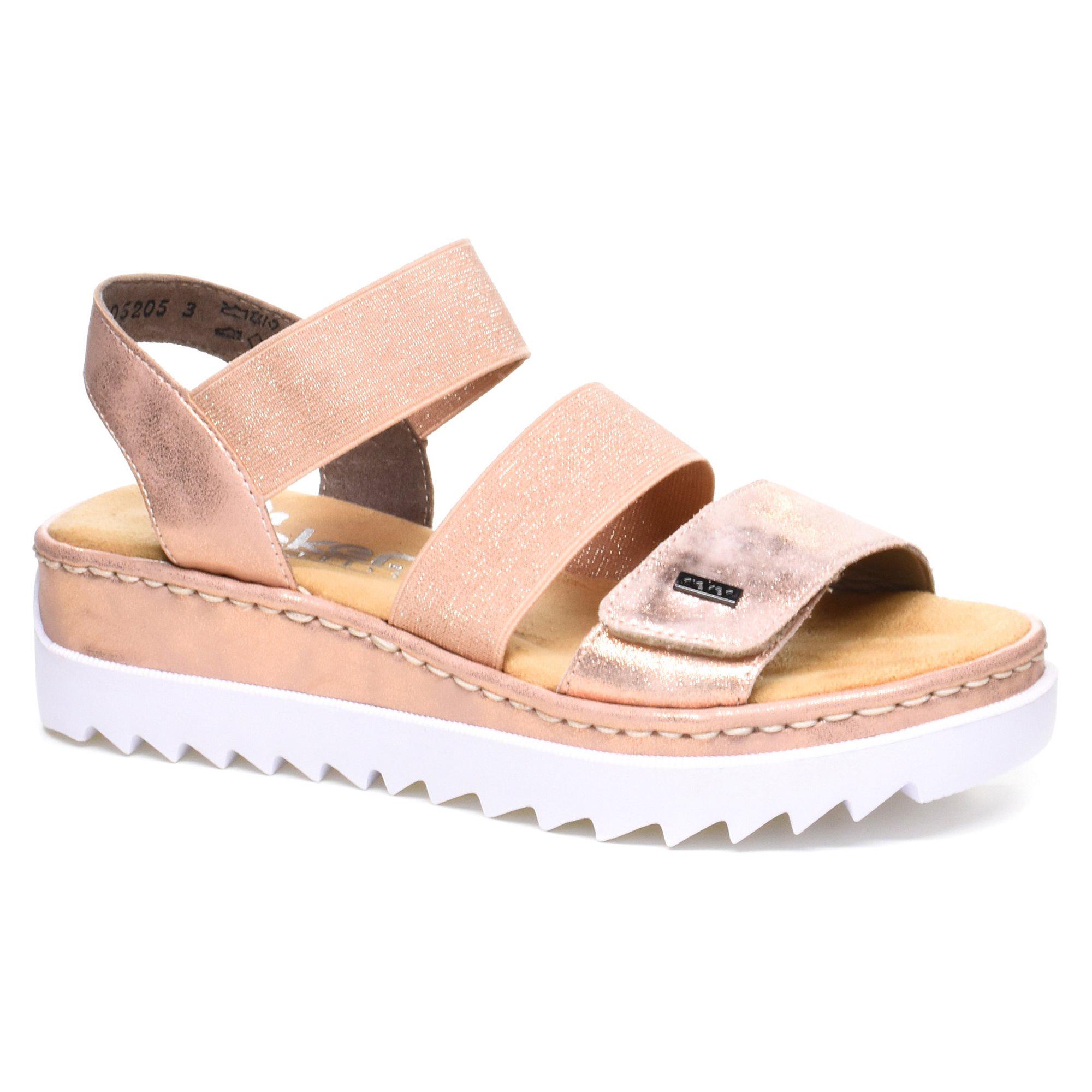 Сандалии летние женские Rieker р. 37 Розовый/Золото (069905-37)