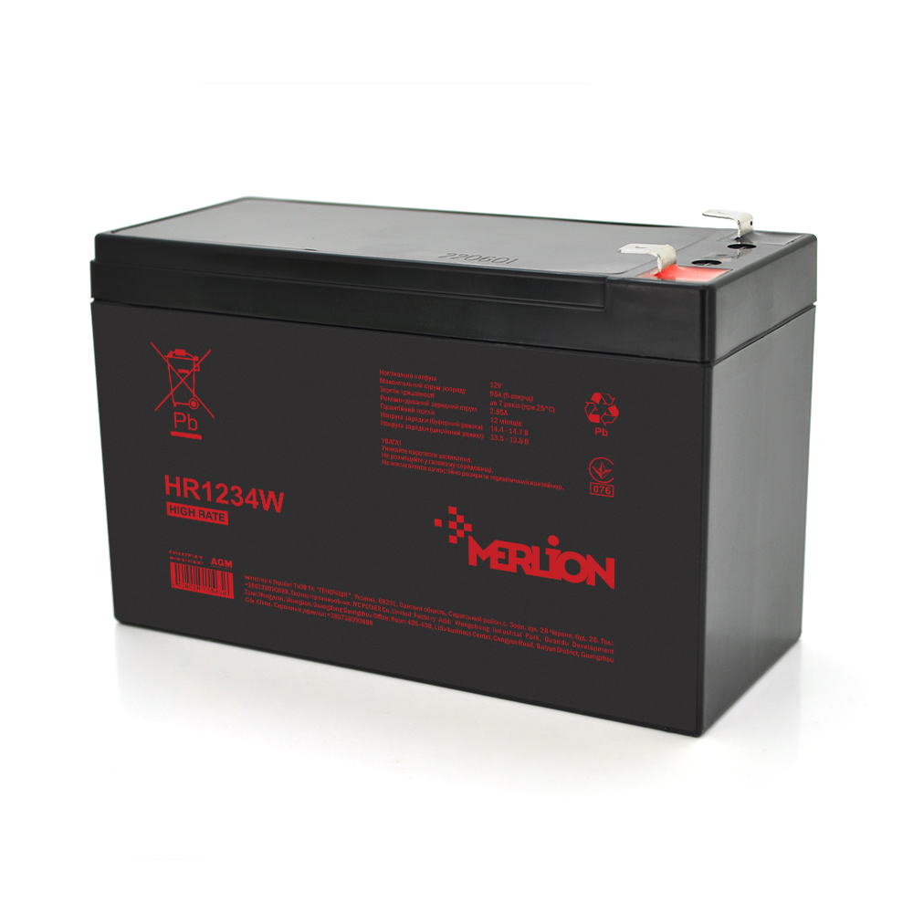 Аккумулятор Merlion HR1234W 12V 9 5 Ah для ИБП герметичный (24596) Аккумулятор Merlion HR1234W 12V 9 5 Ah для ИБП герметичный (24596)