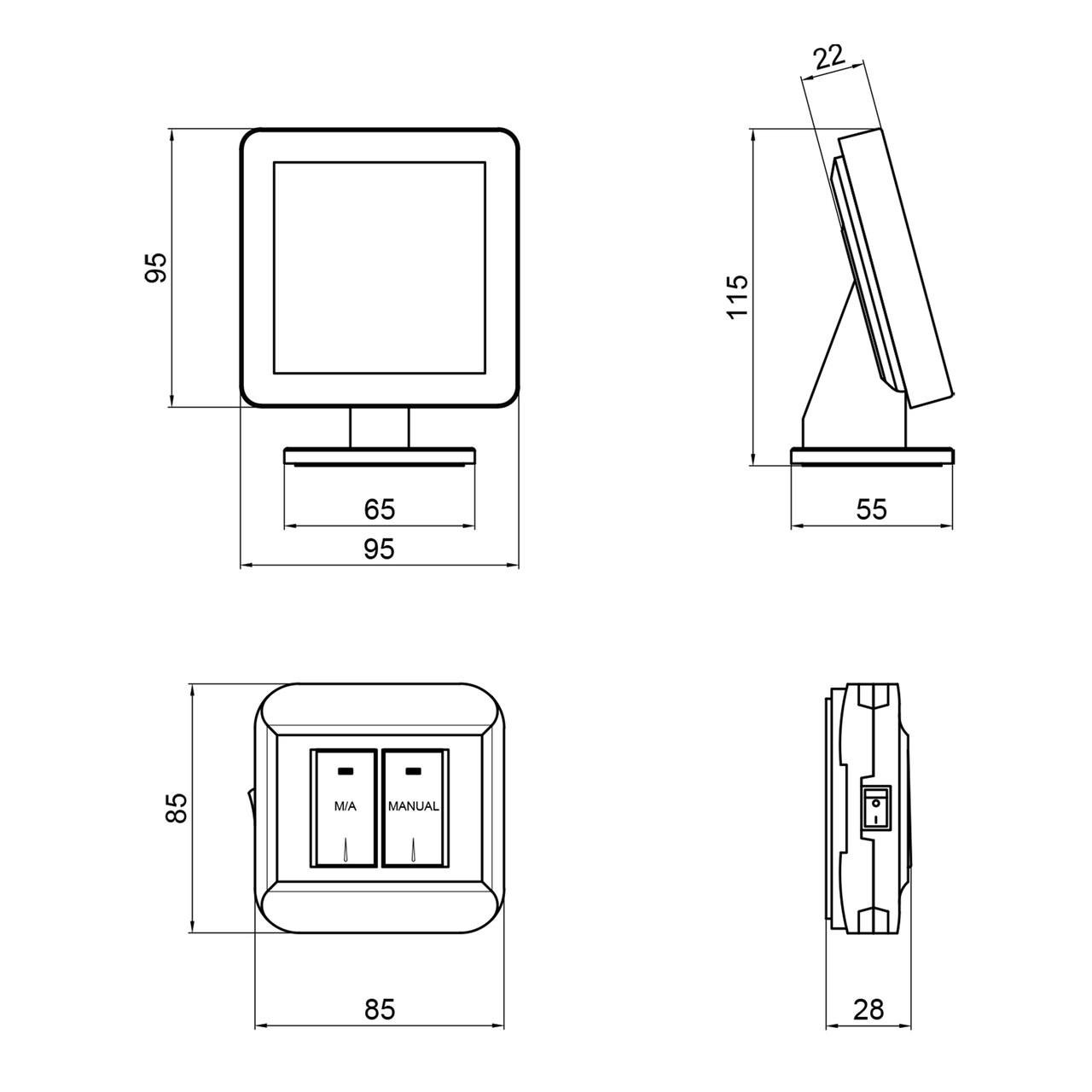 Термостат недельный программируемый Thermo Alliance ТА-2501RFWiFi радиоуправляемый сенсорный с WiFi (2608668167) - фото 2