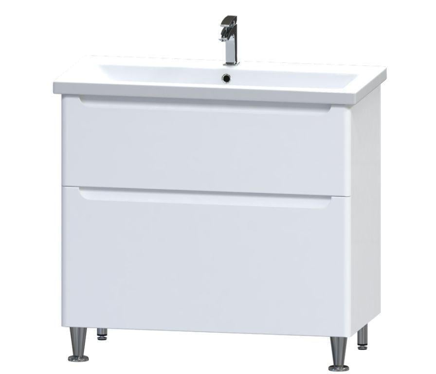 Тумба с умывальником напольная Aquarius POLA AQ-U1112480900 100x82x44,6 см Белый (152775)