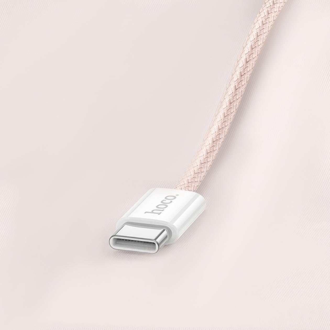 Кабель Hoco X104 Type C-Type C 60W 2 м Светло-розовый (1010673-Pink) - фото 4