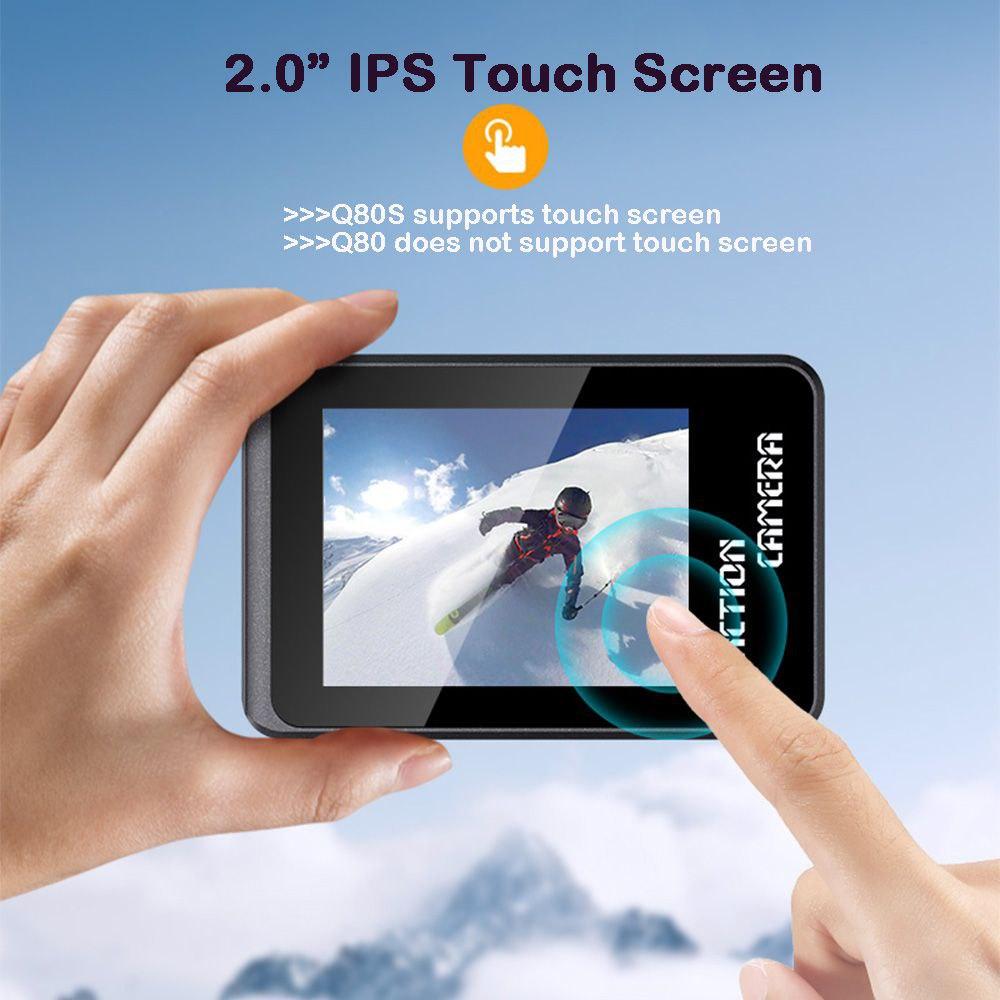 Экшн камера с двойным экраном и сенсором 4К 60fps с картой 64 Гб и кейсом (1928667018) - фото 6