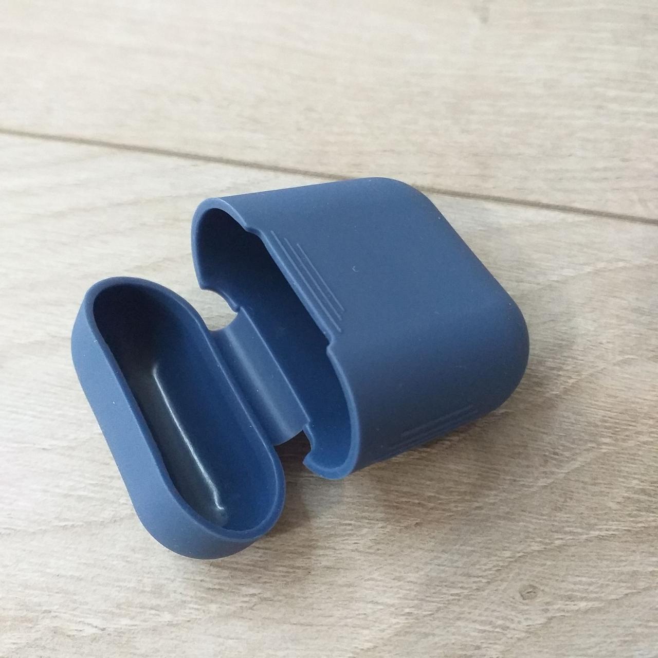 Чохол силіконовий для навушників Apple AirPods 1/2 Синій (KG-6950) - фото 2