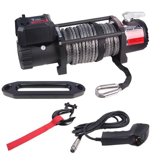 Лебідка Musclelift EW-9500 12 V 4,305 т із синтетичним тросом 9,1 мм 30 м (9229104)