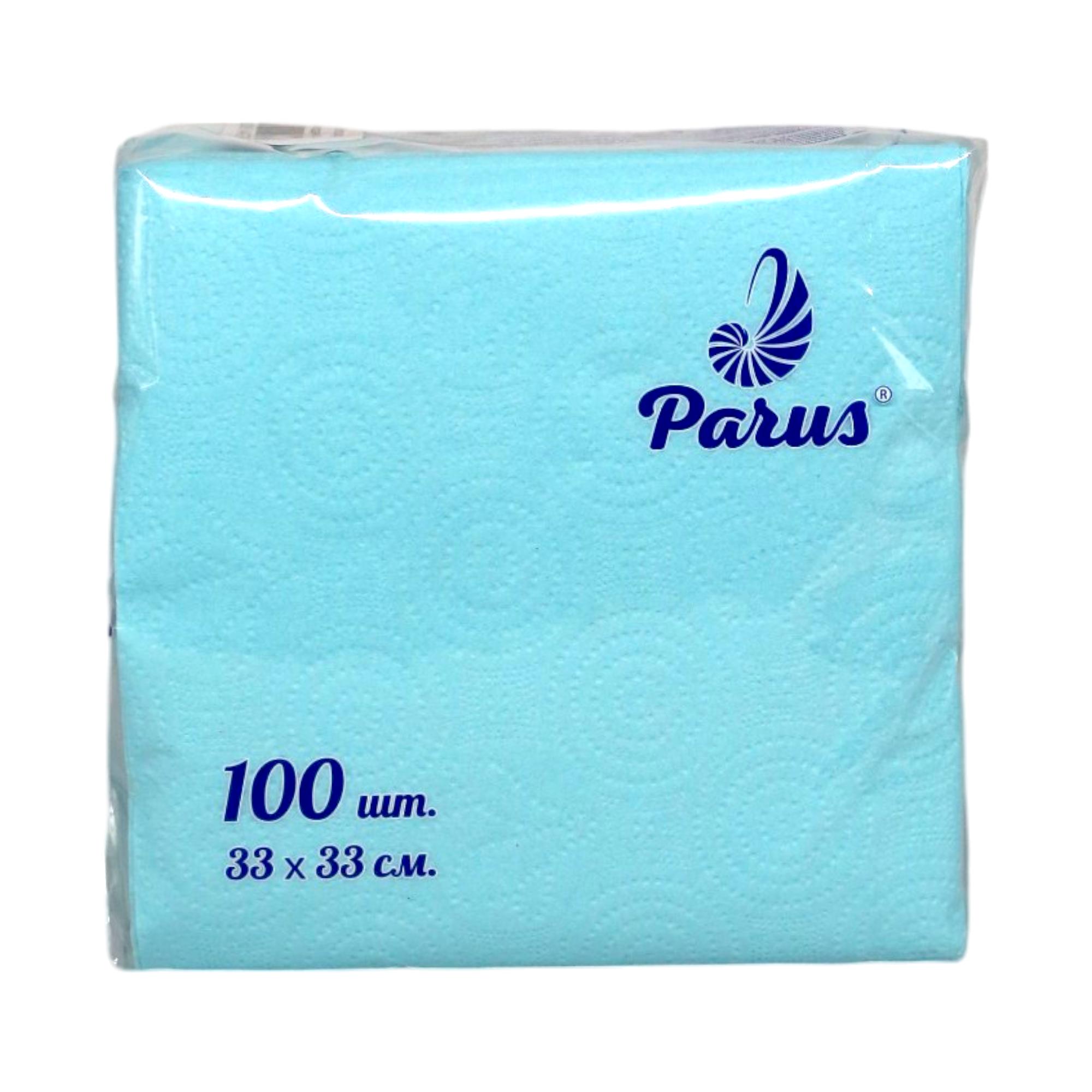 Салфетки бумажные Parus 1 слой 33x33 см 100 шт. Синй (НФ-00007440)