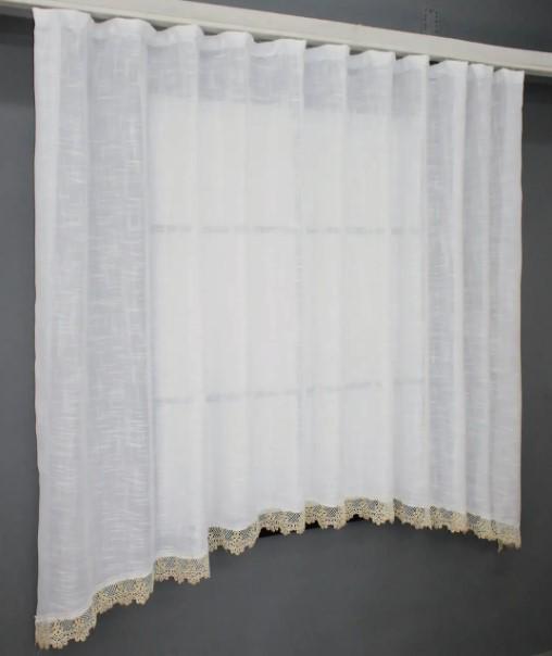 Тюль арка льон/макраме 270х160 см Білий/Бежевий (000к 51-199) - фото 2