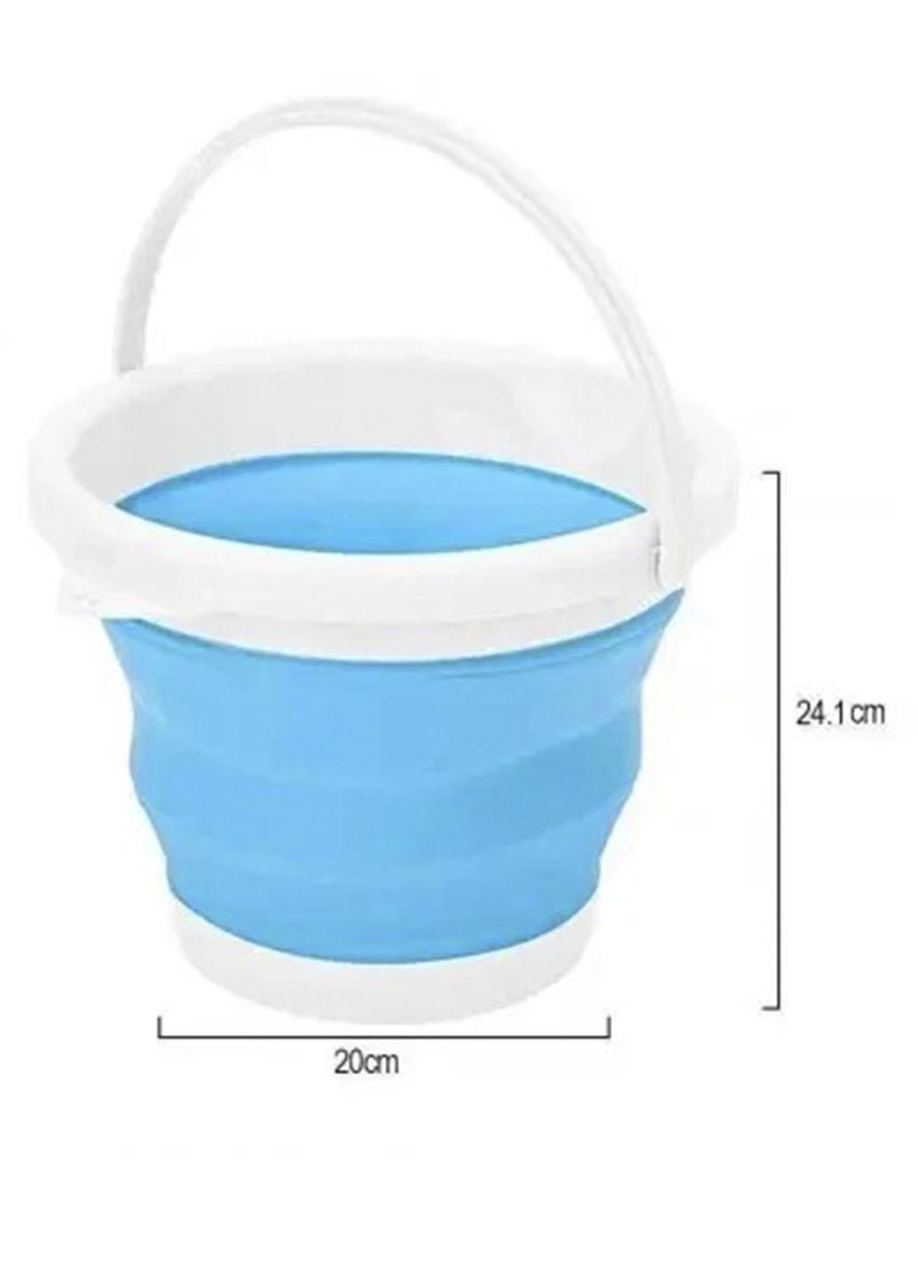 Ведро туристическое складное Good idea Collapsible Bucket силиконовое 10 л Голубой (5566565) - фото 3