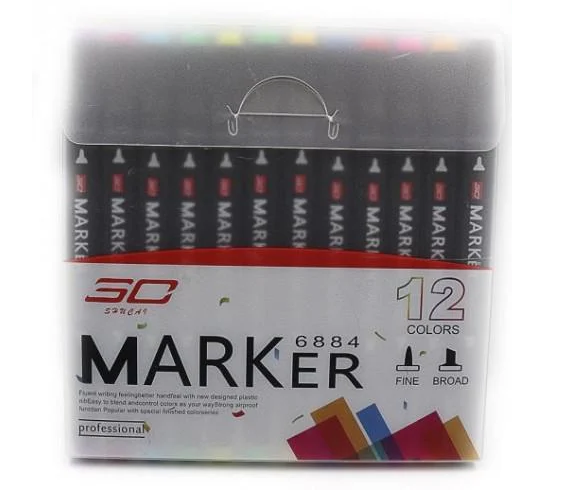 Набір скетч-маркерів Josef Otten SC Professional 12 кольорів скошені круглий наконечник 1х1х14,5 см