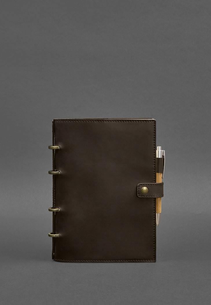 Блокнот шкіряний із датованим блоком Софт-бук 9.1 Crazy Horse Темно-коричневий (A-027494) - фото 1 Блокнот шкіряний із датованим блоком Софт-бук 9.1 Crazy Horse Темно-коричневий (A-027494) - фото 1