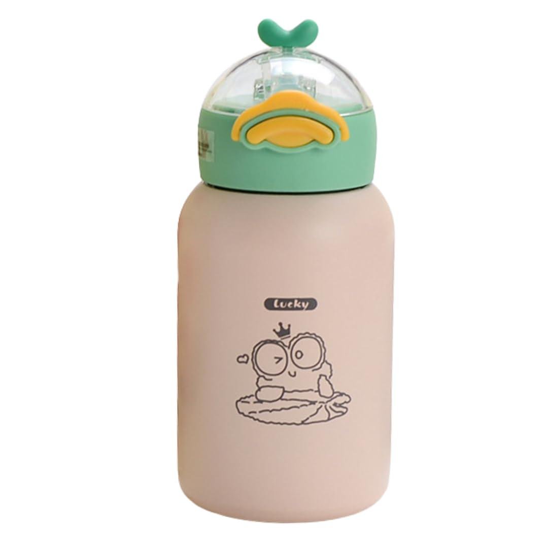 Термос-бутылка Lucky Frog Бежево-зеленый (006701)