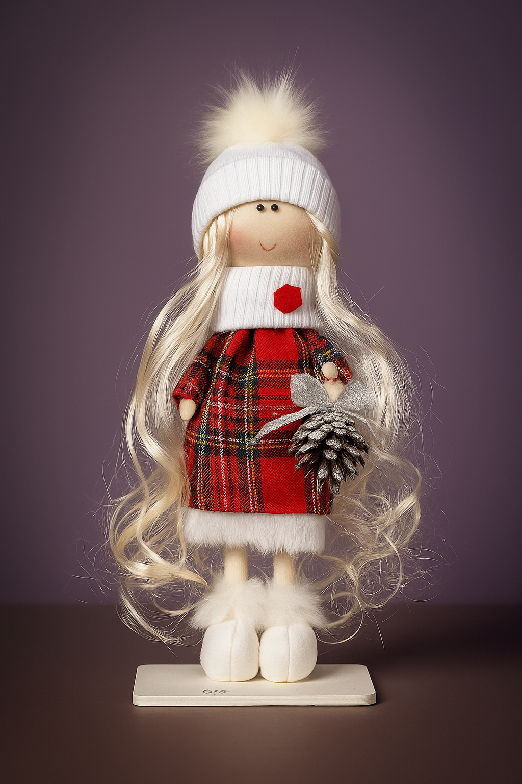 Кукла кашпо с шишкой 35 см Красно-белый (1792924815)