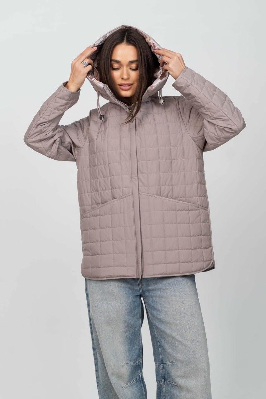 Куртка женская двухсторонняя р. 56 Капучино (33242883)