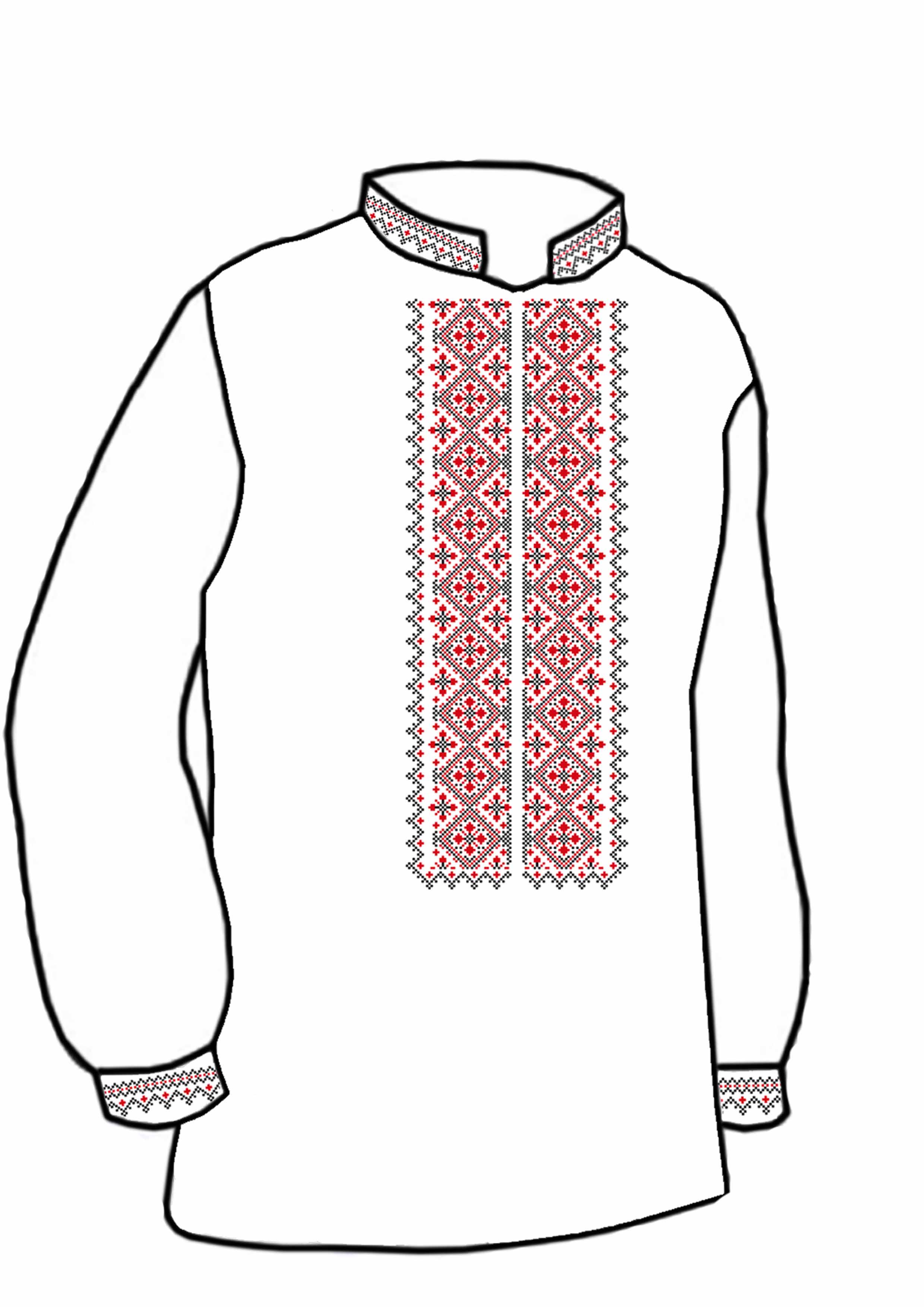 Заготовка для вишивки нитками або бісером сорочка СЧ-154 домоткане полотно Заготовка для вишивки нитками або бісером сорочка СЧ-154 домоткане полотно