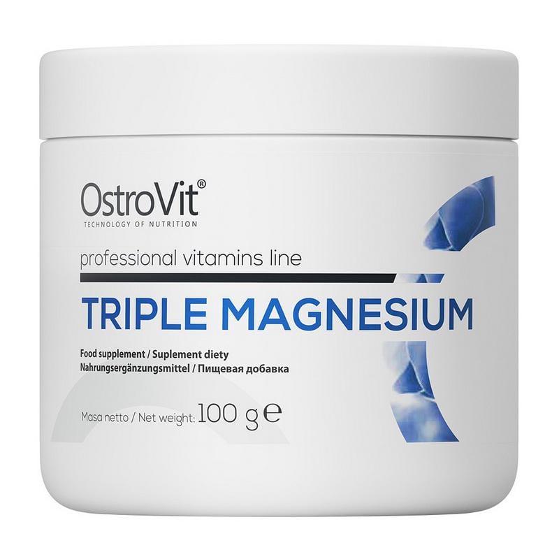Комплекс магнію карбонат цитрат лактат OstroVit Triple Magnesium 100 г
