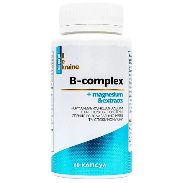 Комплекс вітамінів All be Ukraine B-complex/magnesium&extracts 60 капс. (000022590)