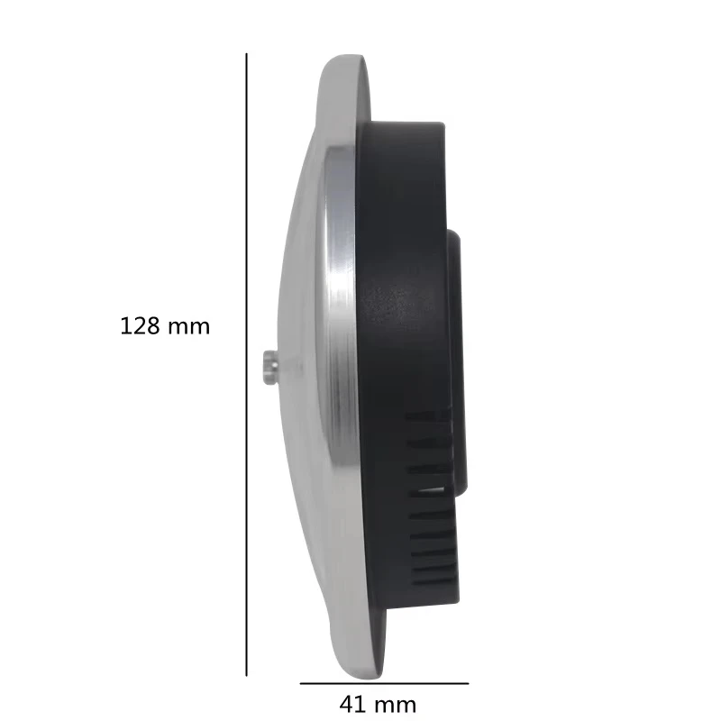 Барометр настінний із термометром гігрометром для дому 13 см Срібний (134801) - фото 3