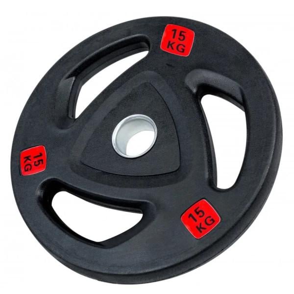 Диск олимпийский обрезиненный Fitnessport RCP18 15 кг Черный (23715413)
