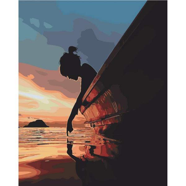 Картина по номерам Strateg Морская Прикоснуться к океану 40х50 см в термопакете (SY6435)