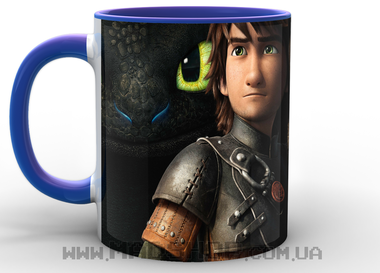 Чашка Как приручить дракона Астрид и Иккинг 330 мл Синий